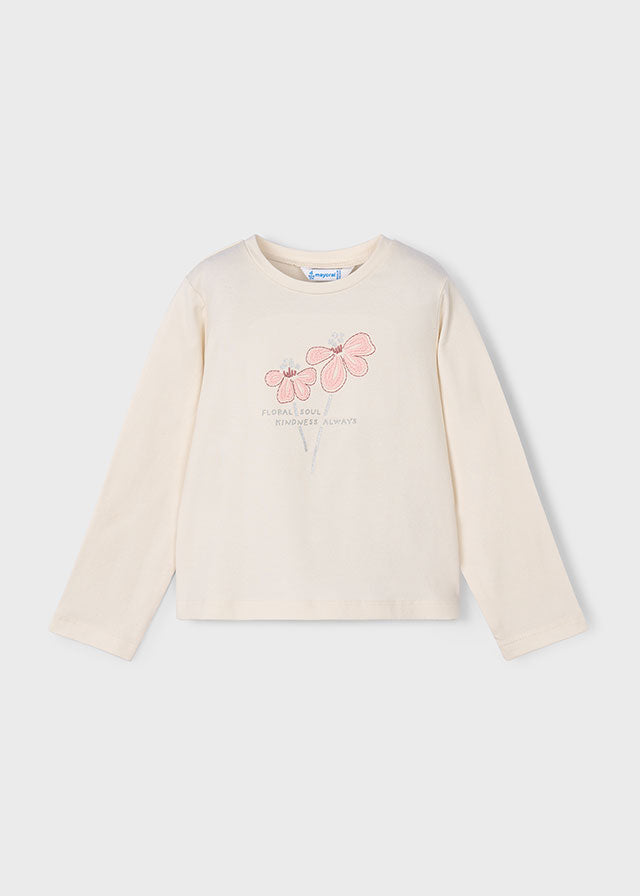 178 Mayoral Long Sleeve Flower T-Shirt
