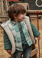 2104 Mayoral Checked Quilted Overshirt