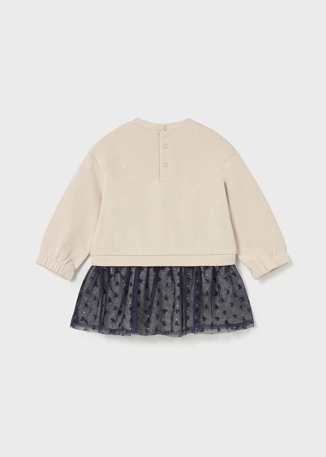 2912 Mayoral Sweatshirt Tulle Star Dress