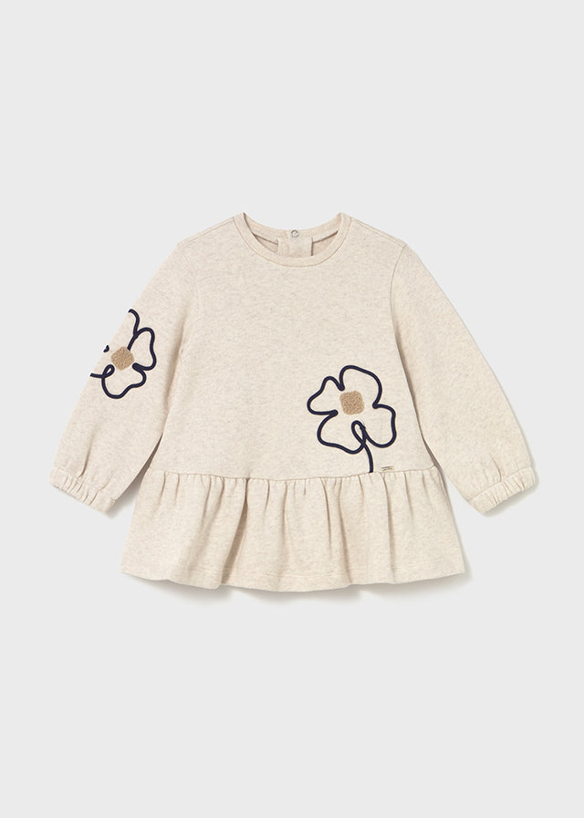 2917 Mayoral Flower Sweatshirt Dress