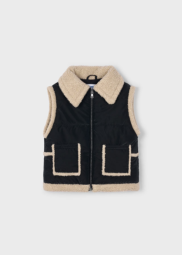 4313 Mayoral Faux Sheepskin Gilet