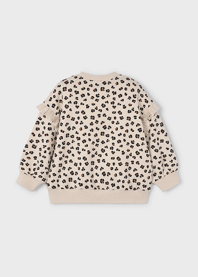 4433 Mayoral Leopard Print Dressy Sweatshirt