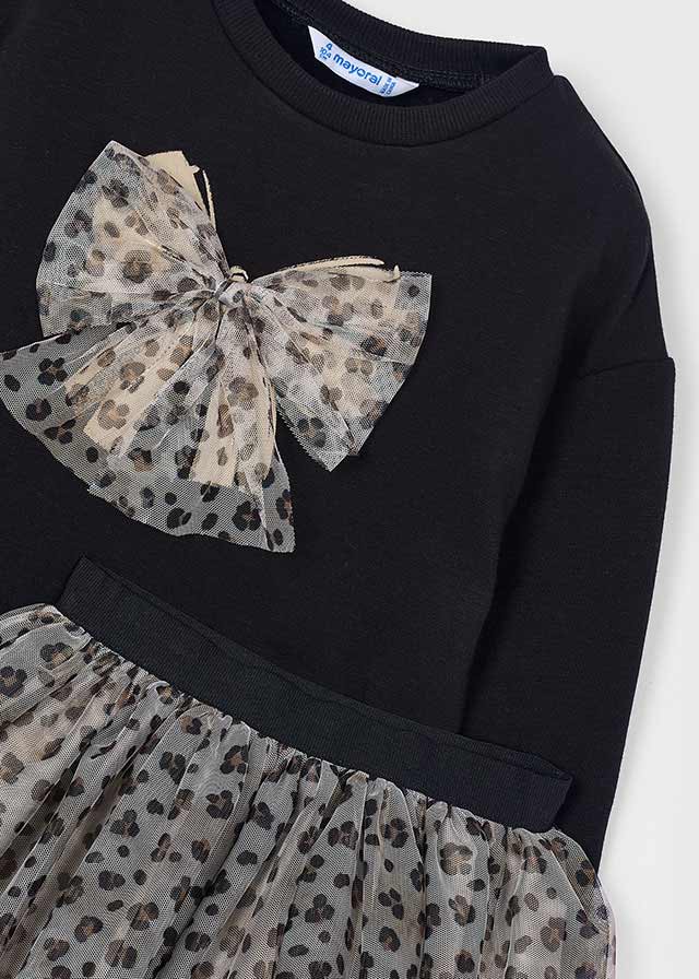 4936 Mayoral Leopard Bow Dress Set