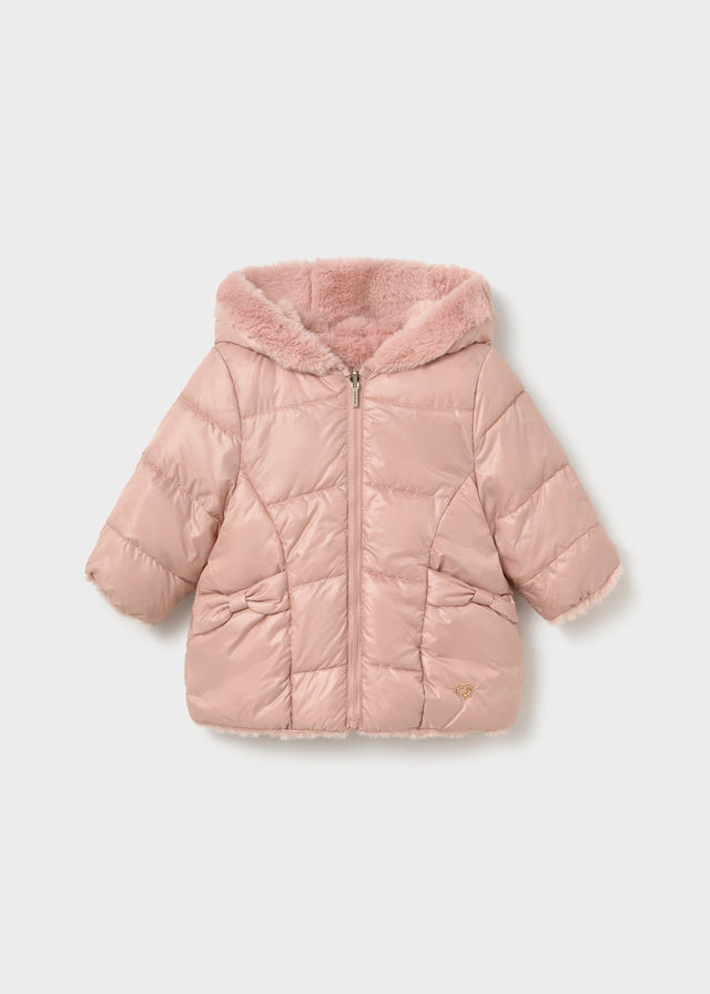 Mayoral Girls Reversible Faux Fur Puffer Jacket 2439