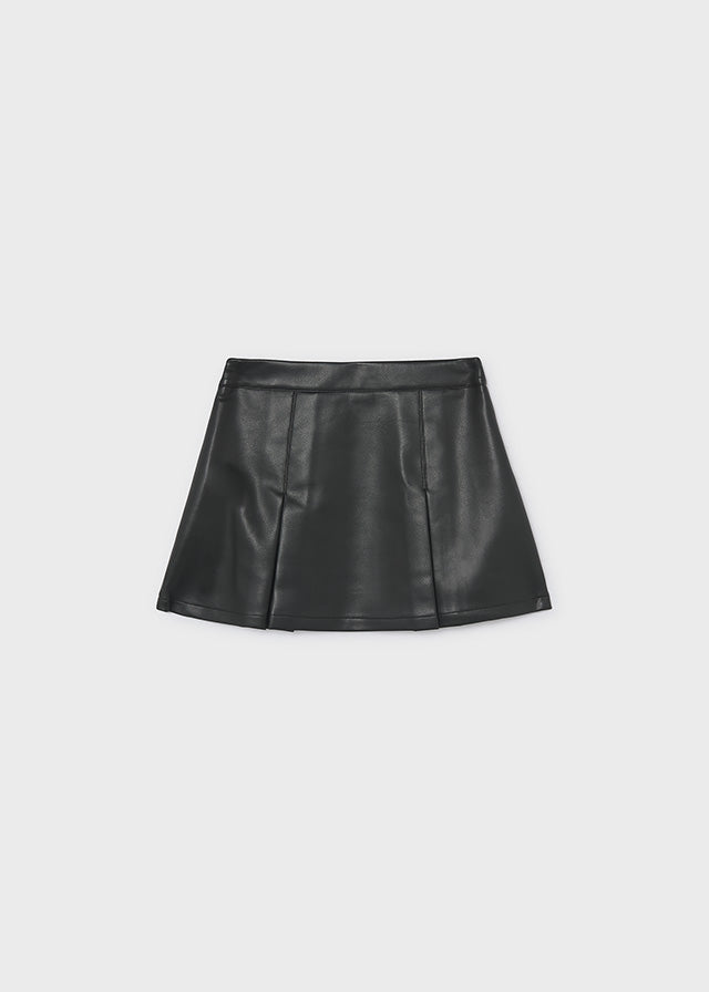 4904 Mayoral Faux Leather Patch Skirt | Girls Designer Skirt | Little VIPs