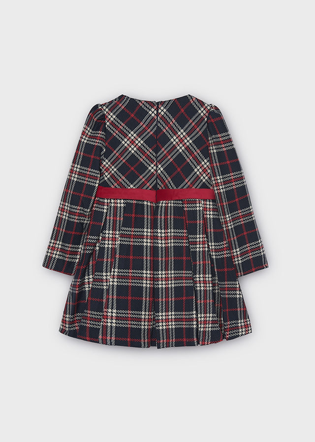 Mayoral Girls Navy Plaid Dress 4923