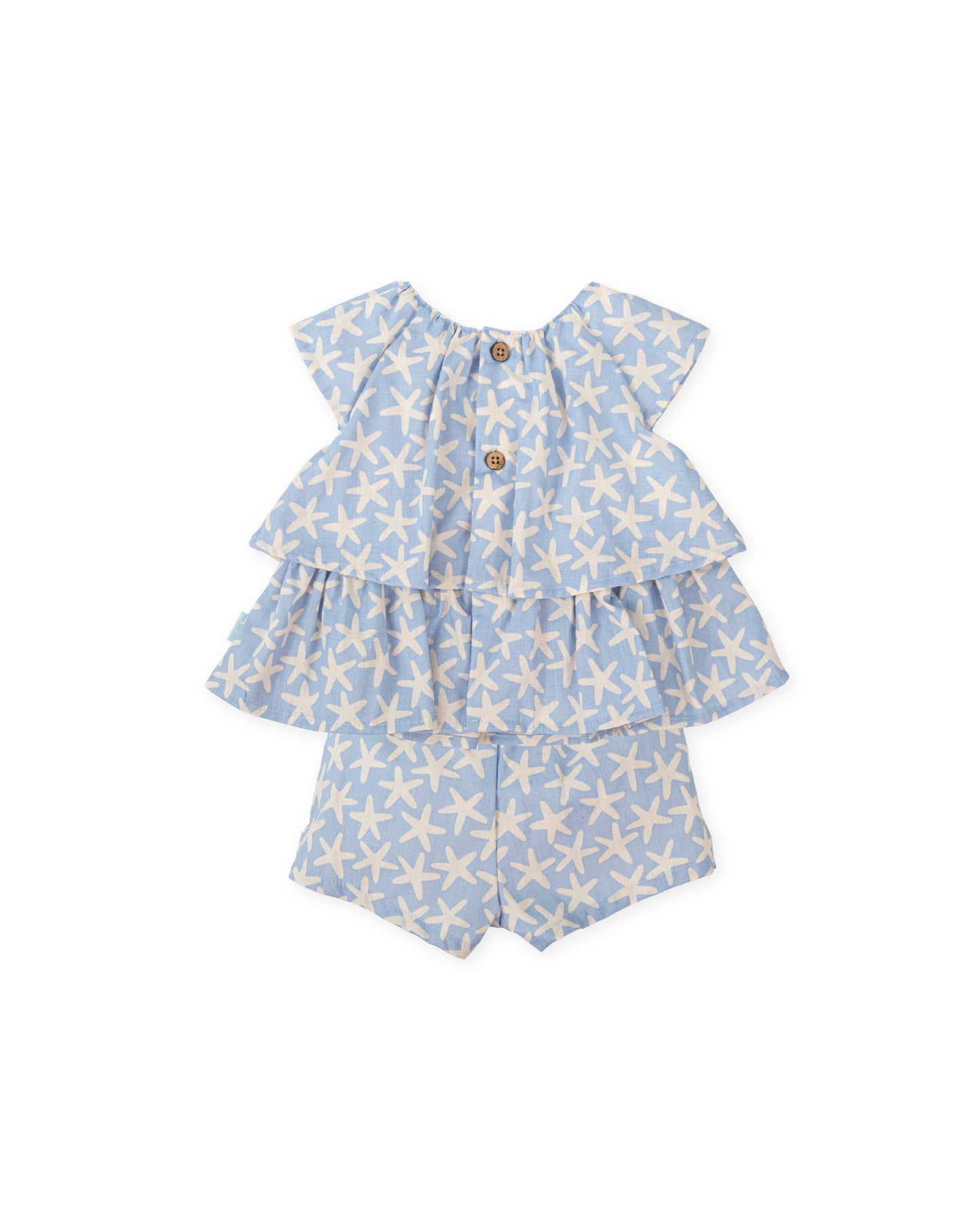 1726 Tutto Piccolo Star Print Ruffle Set