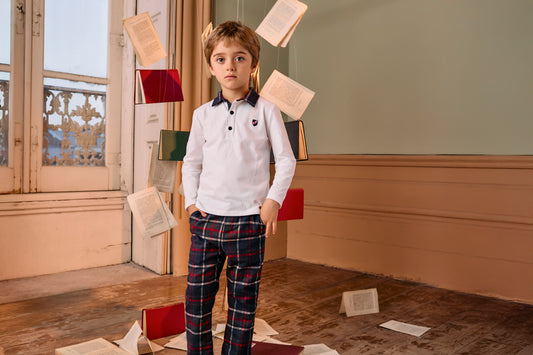 PAP33371 Patachou Tartan Trousers