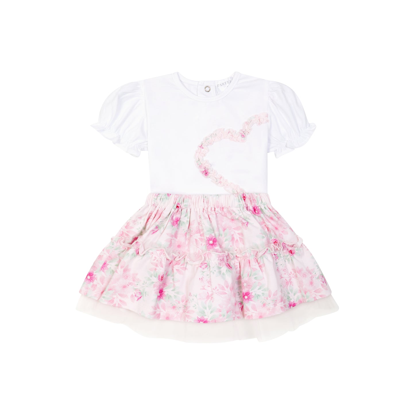 050F Pastels Floral Skirt Set - Opal