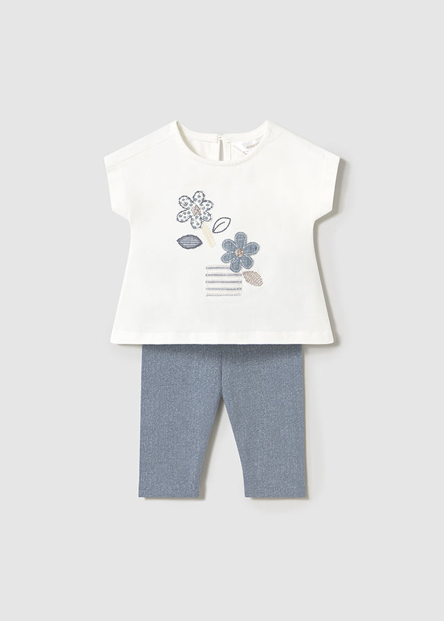1762 Mayoral Flower Legging Set