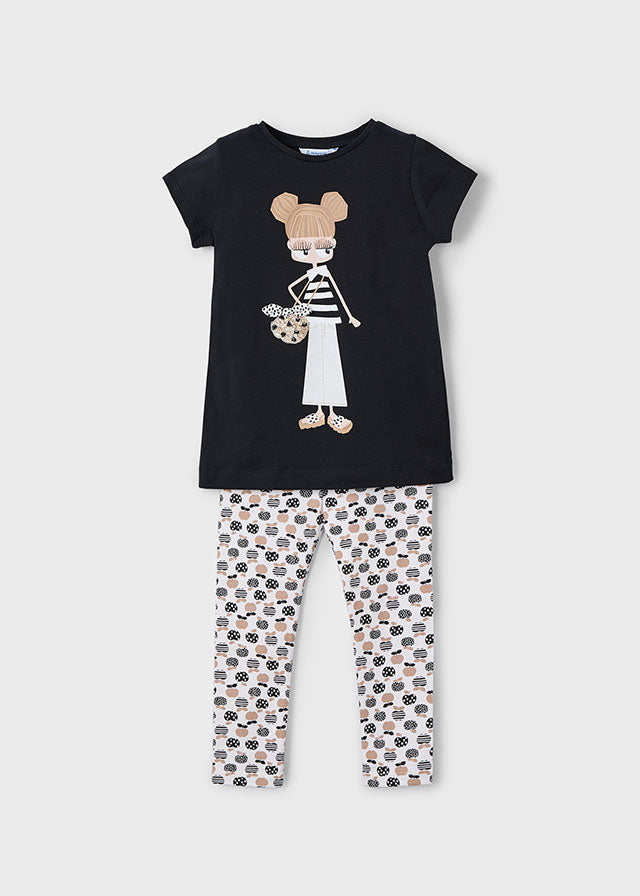 3713 Mayoral Legging Apple Design Set