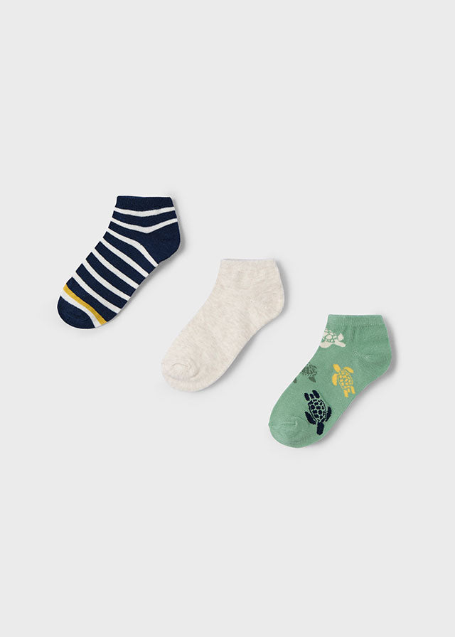 Boys Turtle Detail 3 Pack Sock Set 10908 Mayoral