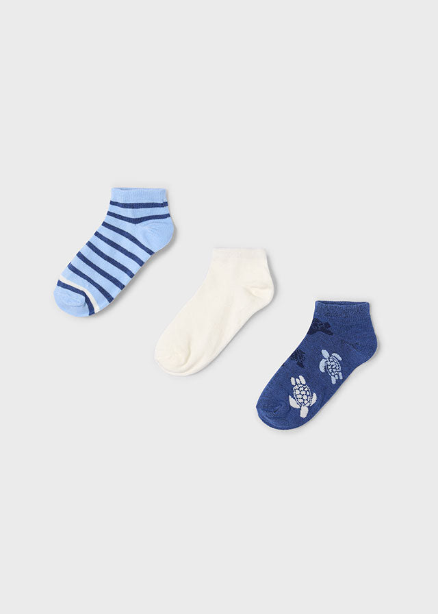 Boys Turtle Detail 3 Pack Sock Set 10908 Mayoral
