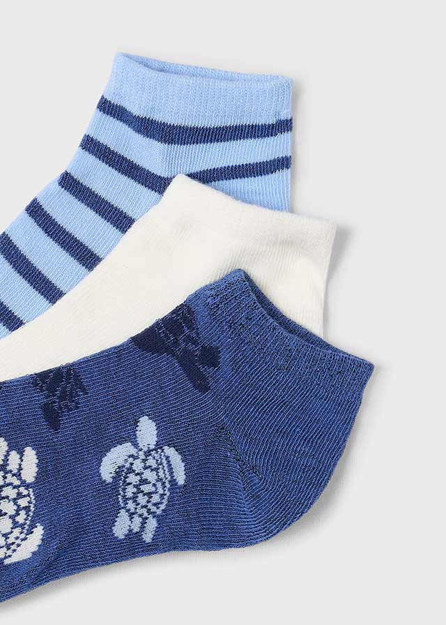 Boys Turtle Detail 3 Pack Sock Set 10908 Mayoral
