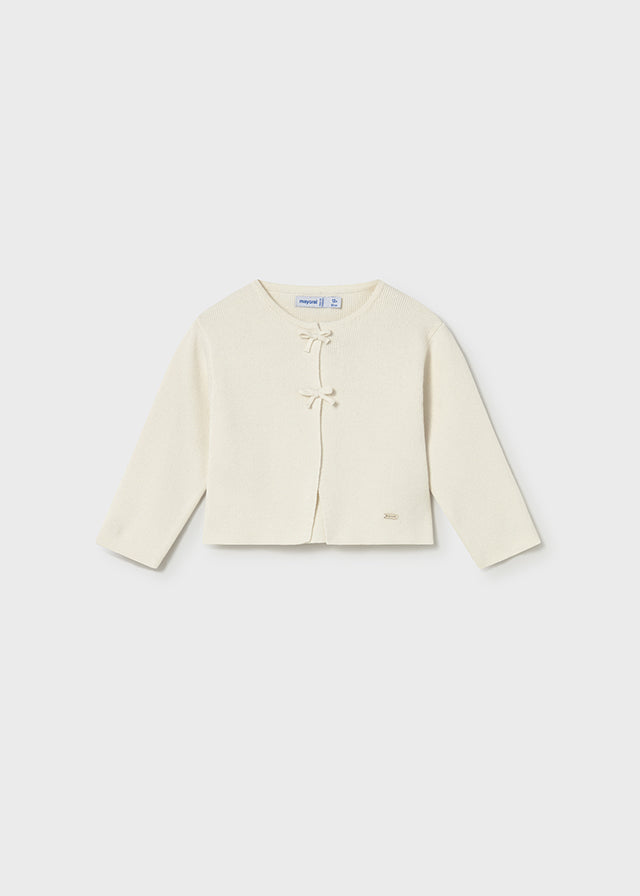 1307 Mayoral Soft Bow Detail Cardigan