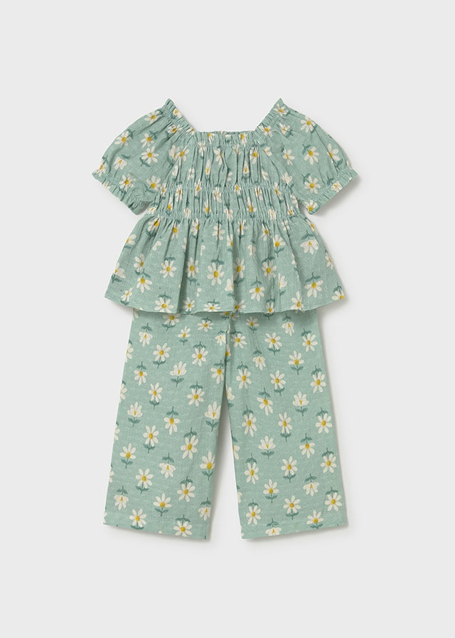 1513 Mayoral 2 Piece Floral Trouser Set