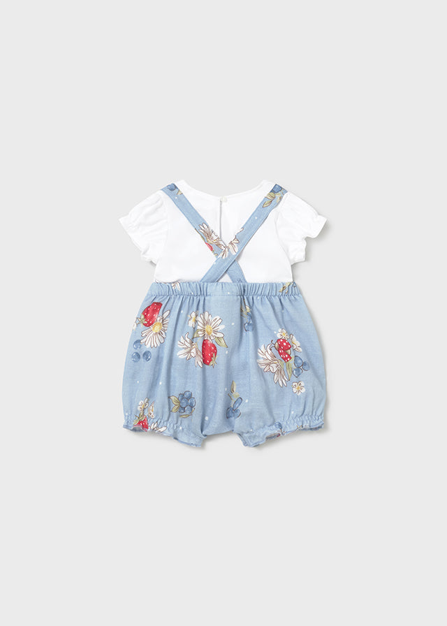 1638 Mayoral Dungaree Romper Set