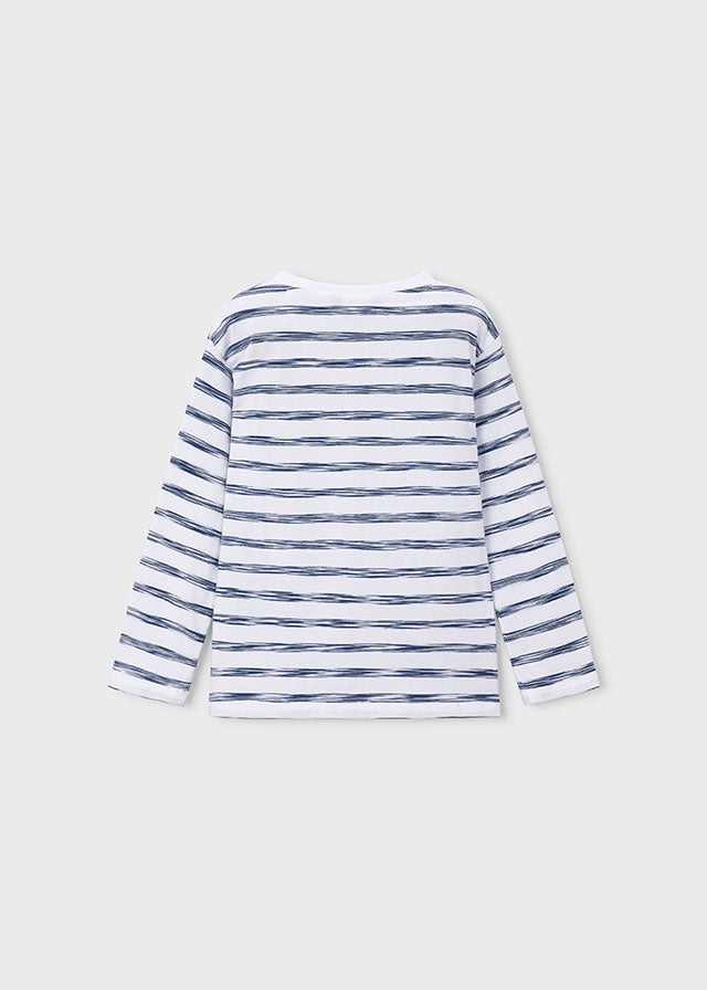 3083 Mayoral Striped Nautical Long Sleeved T-Shirt