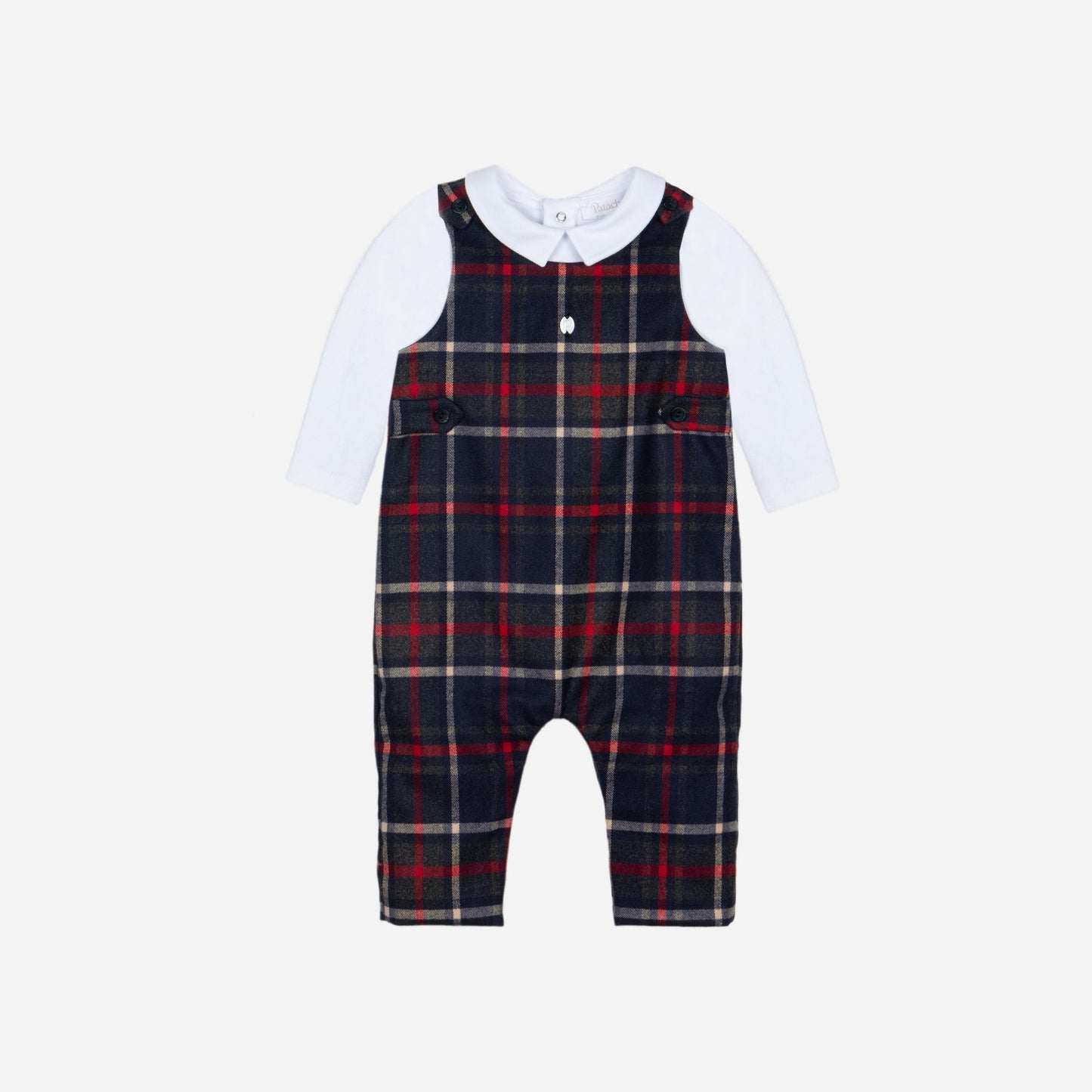 PAP33135 Patachou Tartan Dungaree