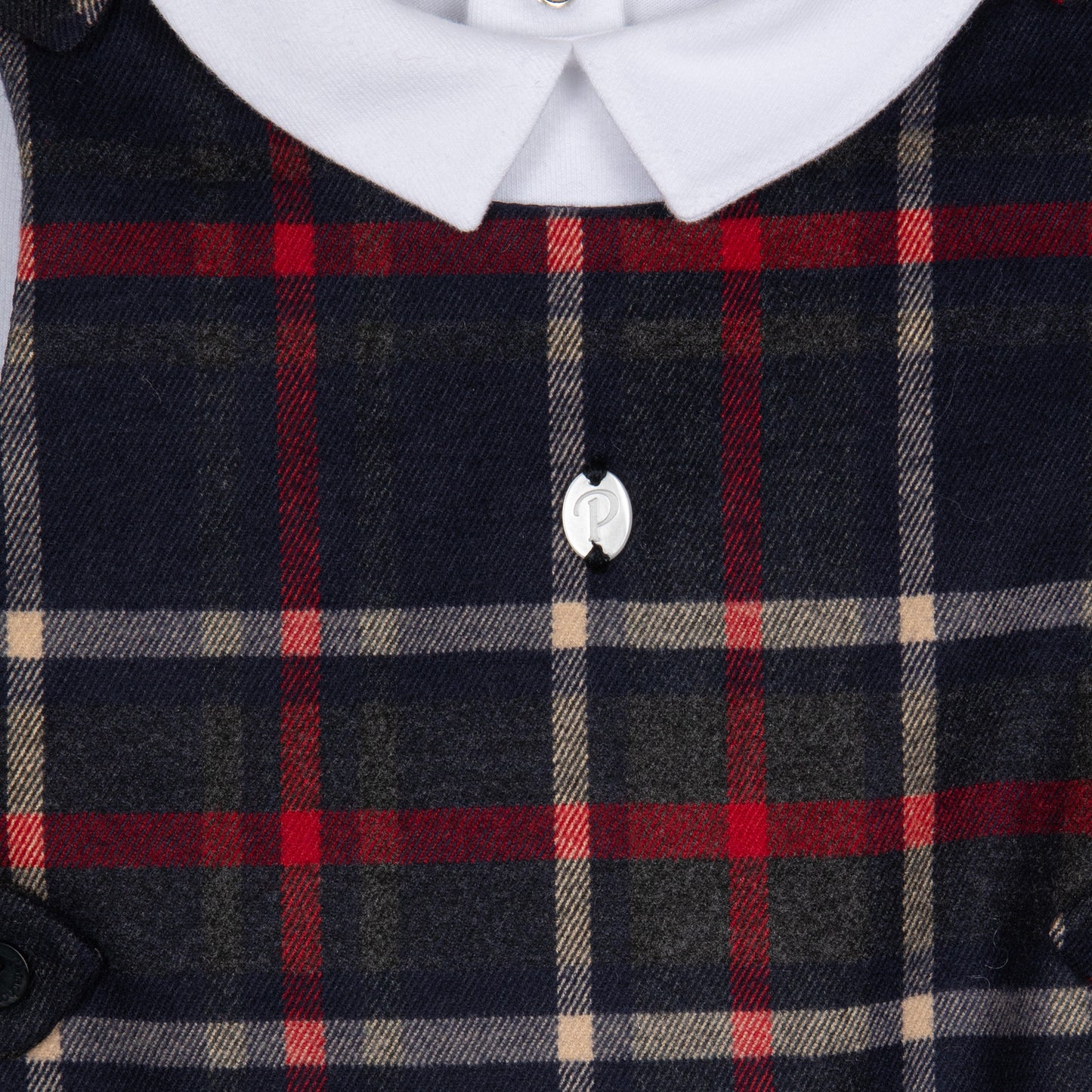 PAP33135 Patachou Tartan Dungaree