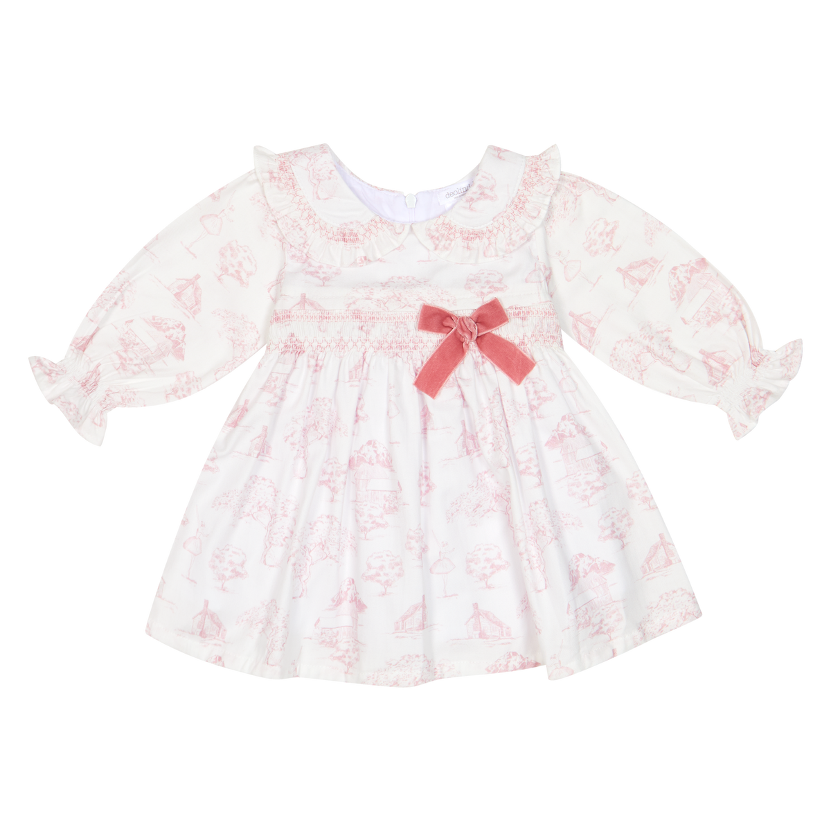 Deolinda Pink Willow Print Style Dress 126406