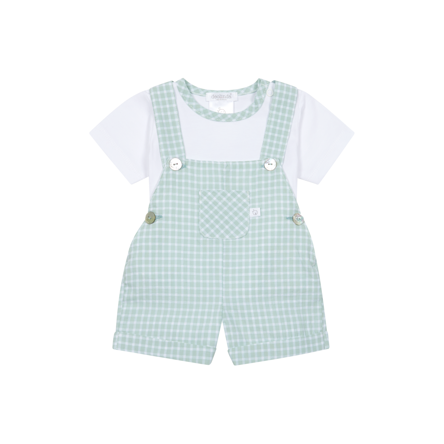 26626 Deolinda Checked Dungaree Set