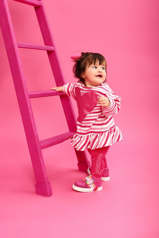 8283 Agatha Ruiz de la Prada Striped Dress Set