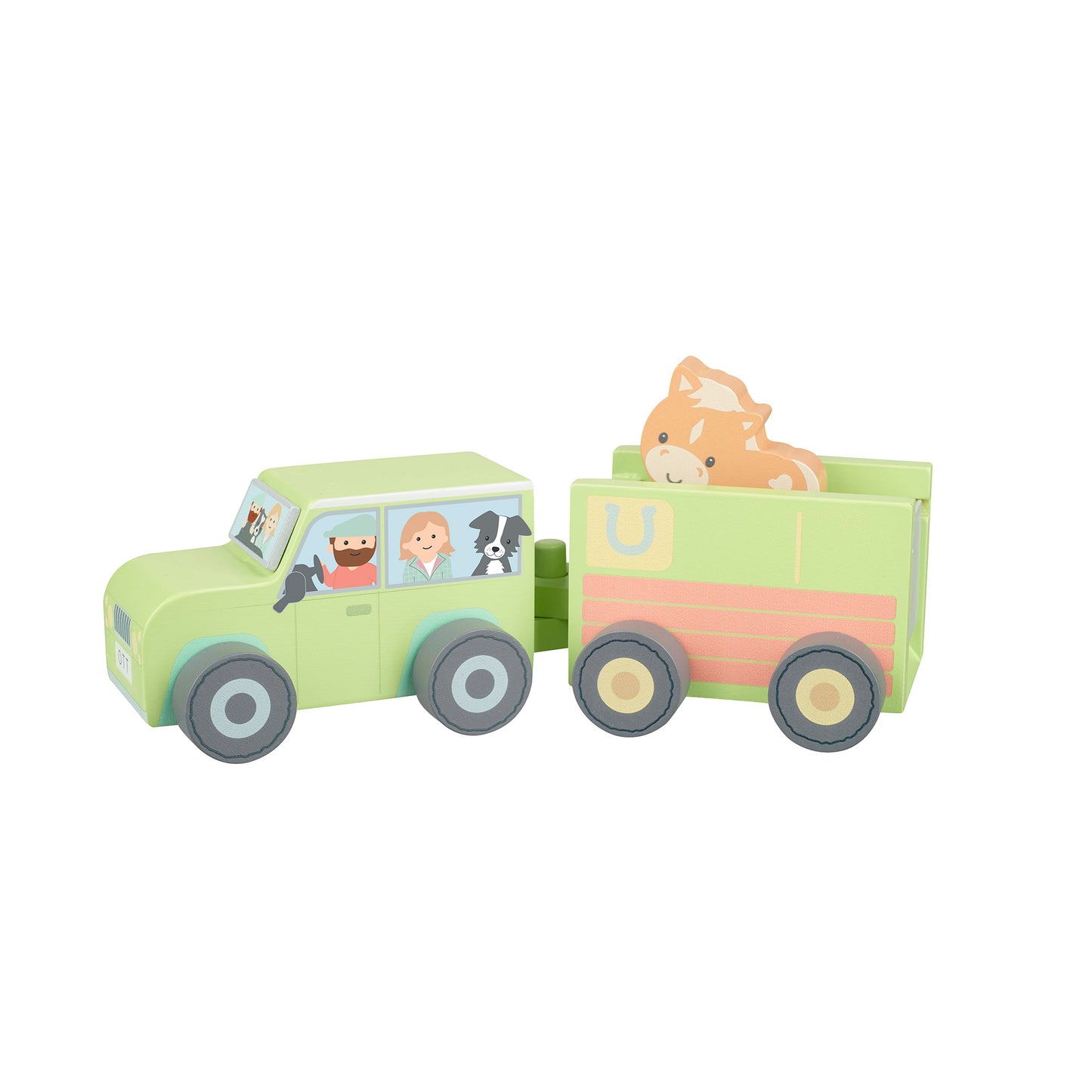 OTT7849 Wooden Farm Truck & Horse box