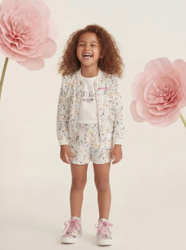 LK0013 Lelli Kelly Floral Ruffle Printed Shorts - Alison