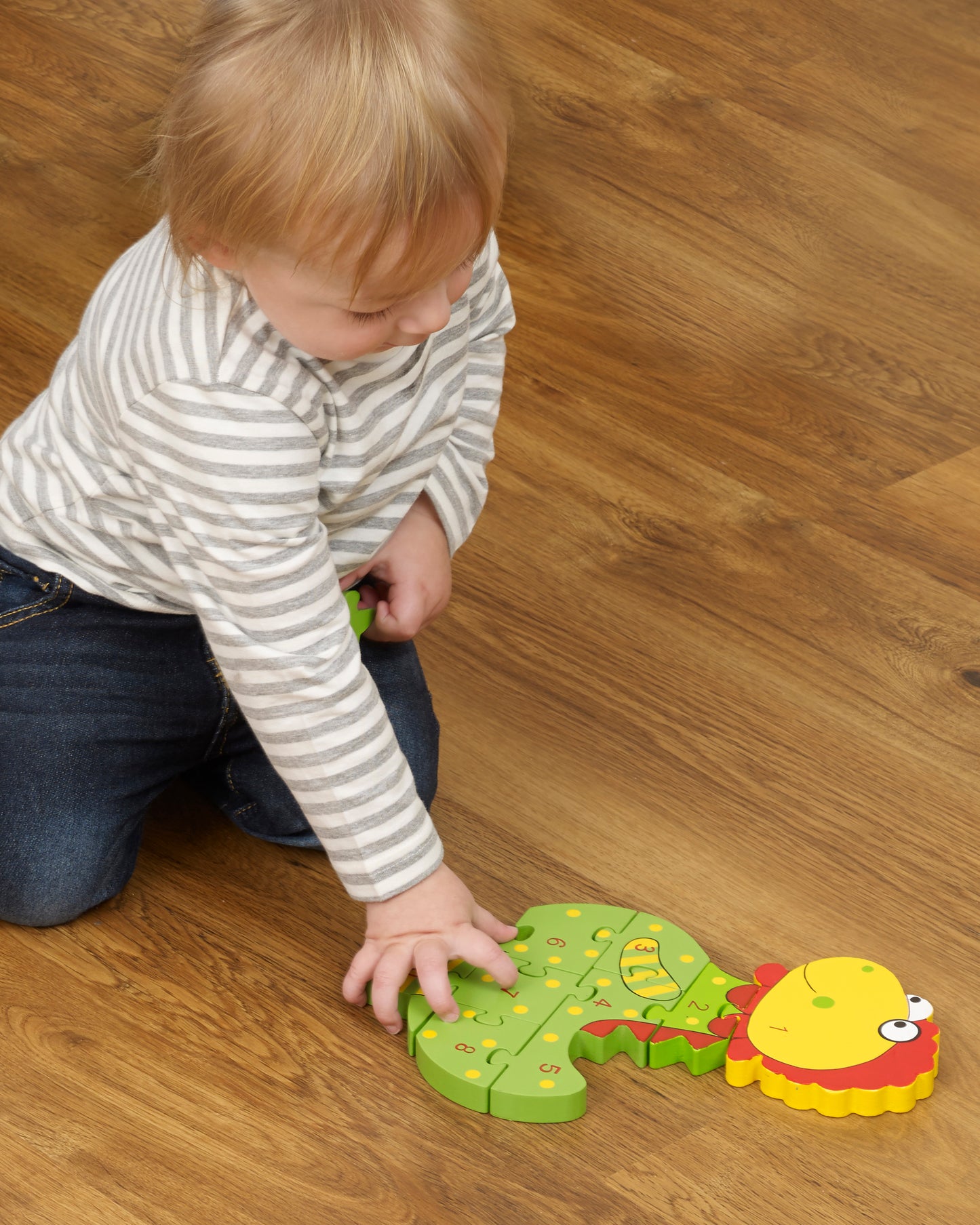 OTT5427 Wooden Dinosaur Number Puzzle