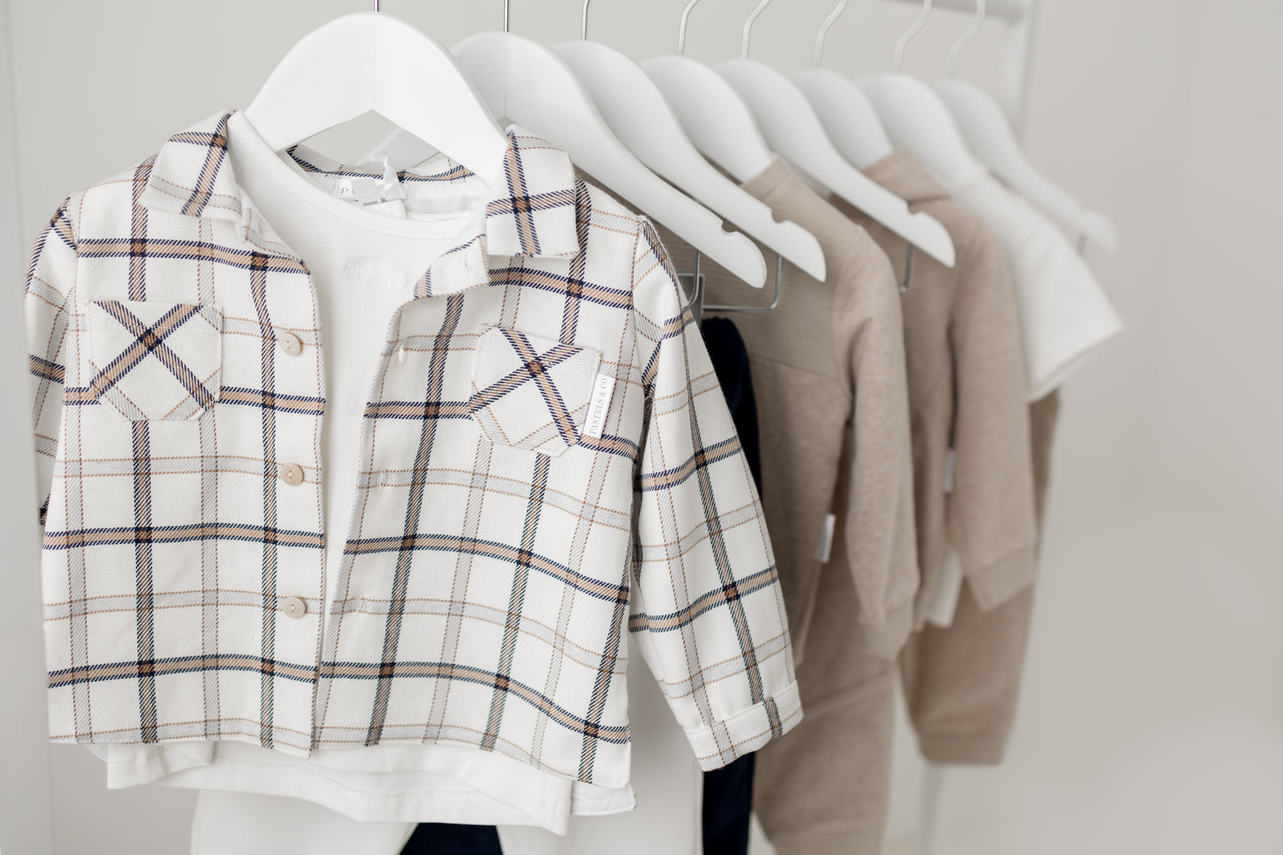 PA302E Pastels Checked Overshirt