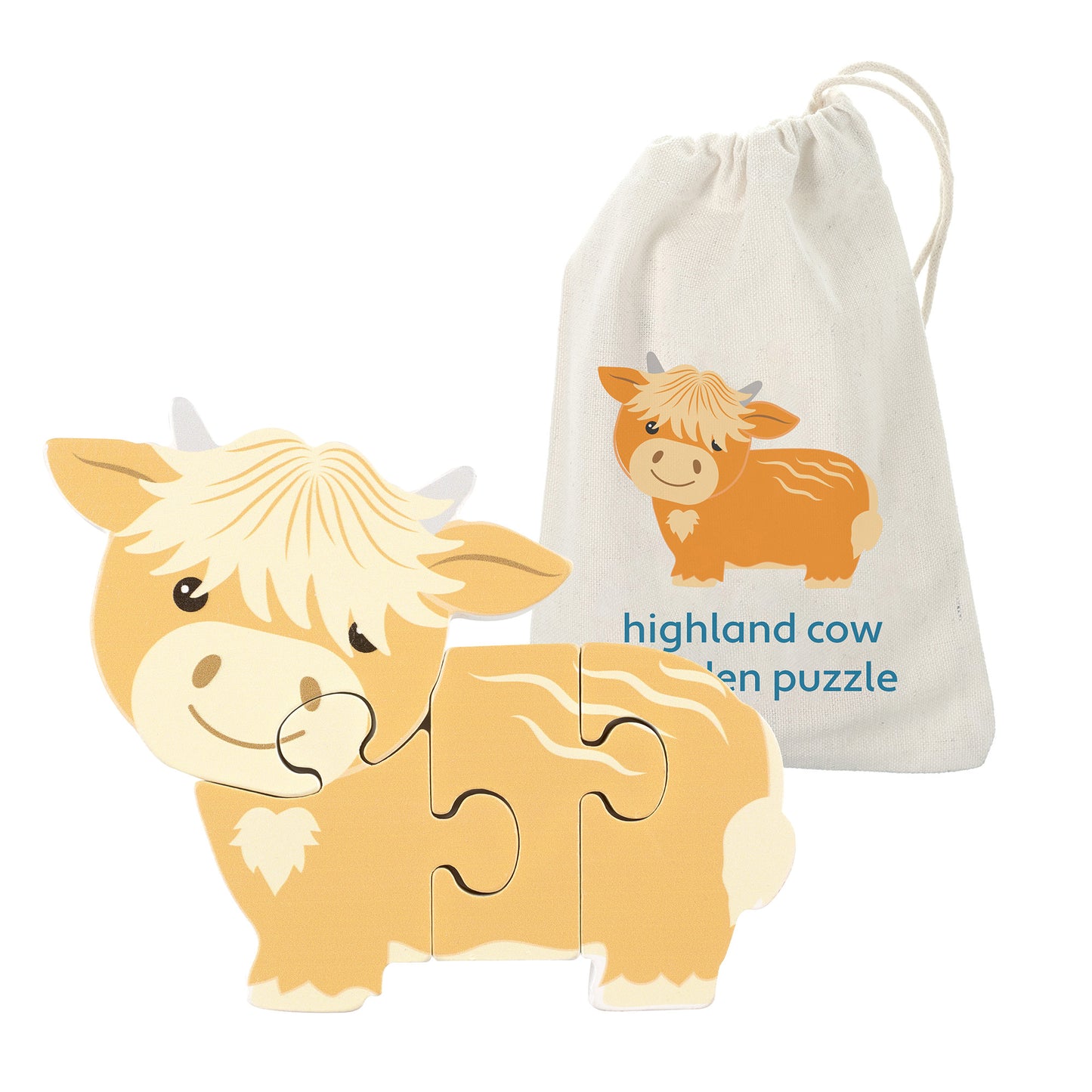 OTT6224 Highland Cow Wooden Puzzle