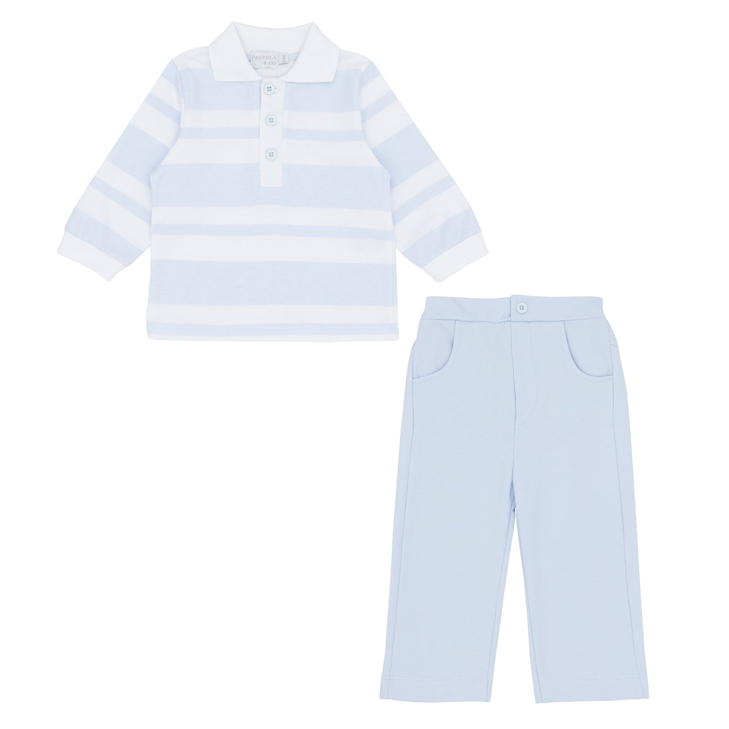 PA301D Pastels Striped Rugby Shirt Smart Set