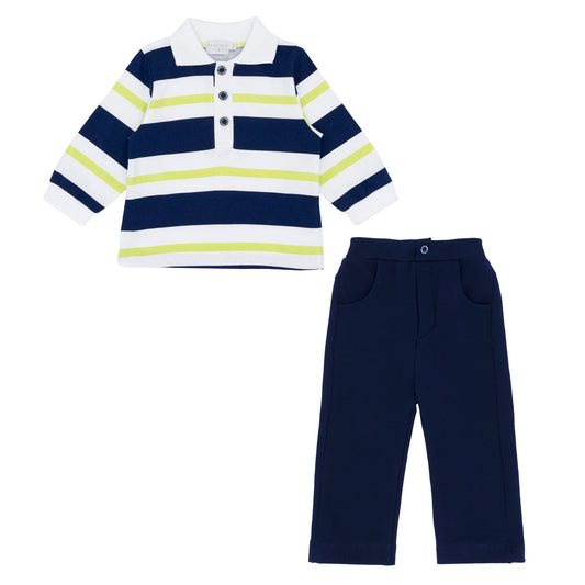 PA301D Pastels Striped Rugby Shirt Smart Set