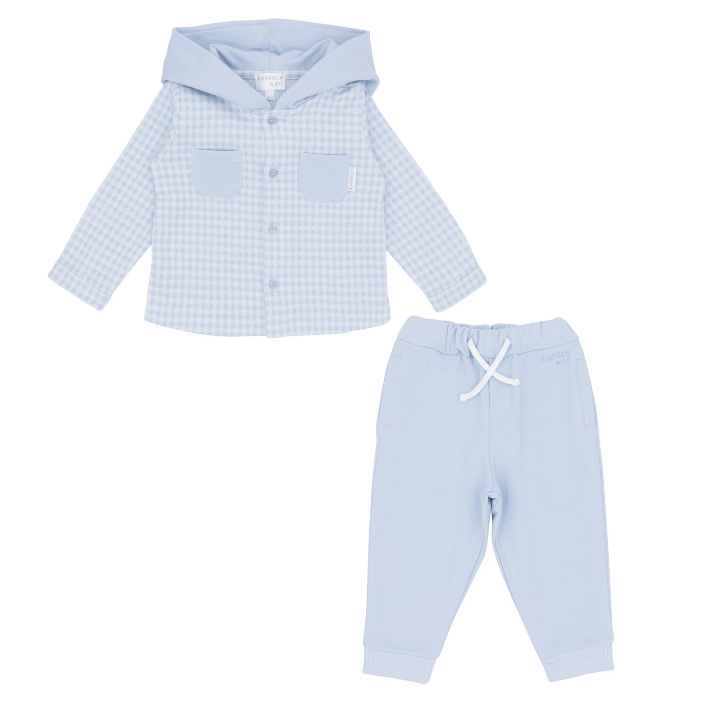 PA313K Pastels - Cameron 2 Piece Checked Hoody Set