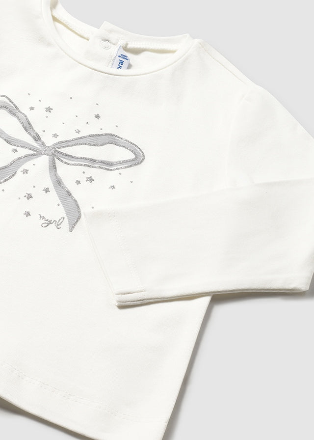 116 Mayoral Long Sleeved Bow T-Shirt