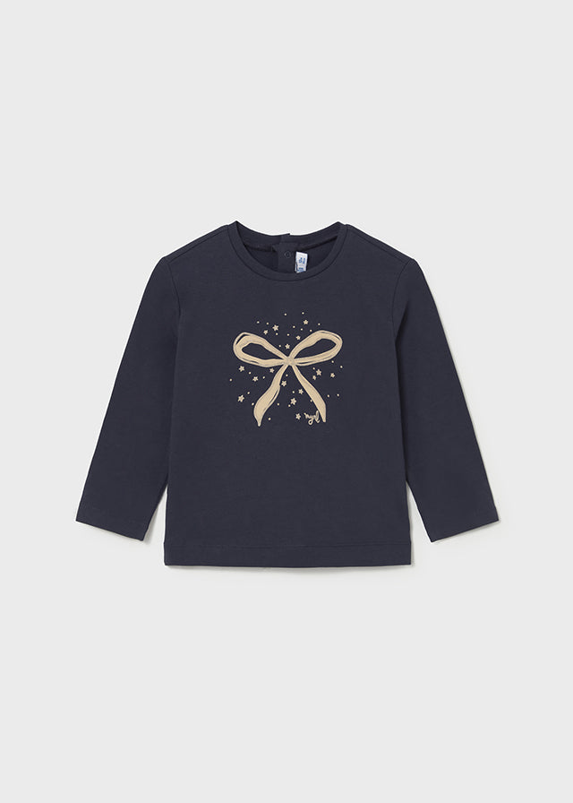 116 Mayoral Long Sleeved Bow T-Shirt