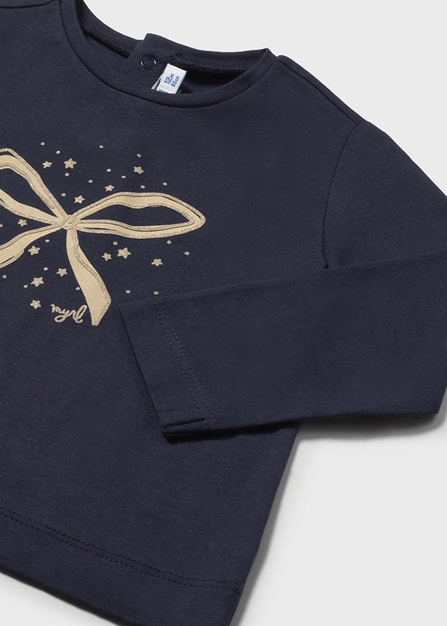 116 Mayoral Long Sleeved Bow T-Shirt