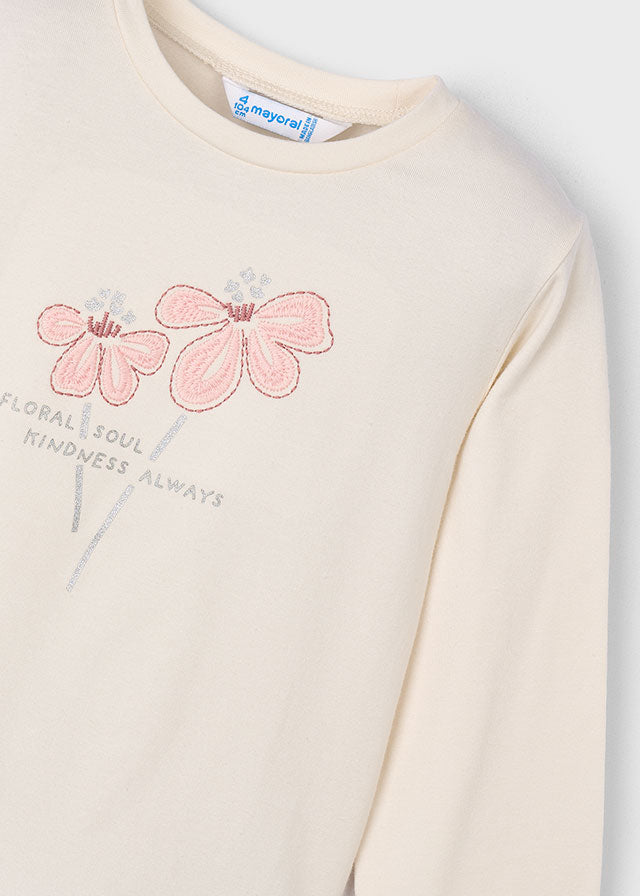 178 Mayoral Long Sleeve Flower T-Shirt