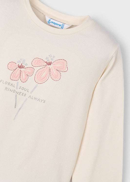 178 Mayoral Long Sleeve Flower T-Shirt