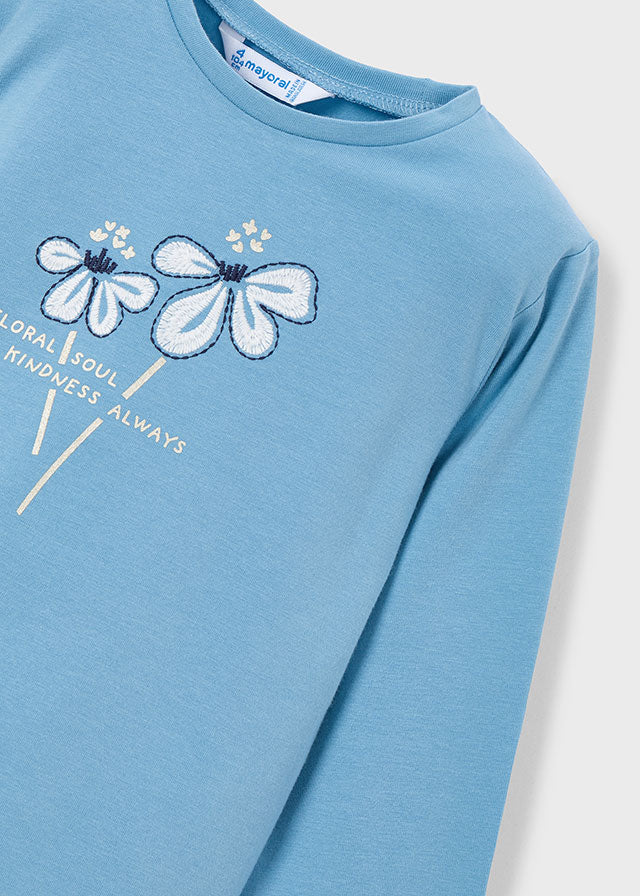 178 Mayoral Long Sleeve Flower T-Shirt