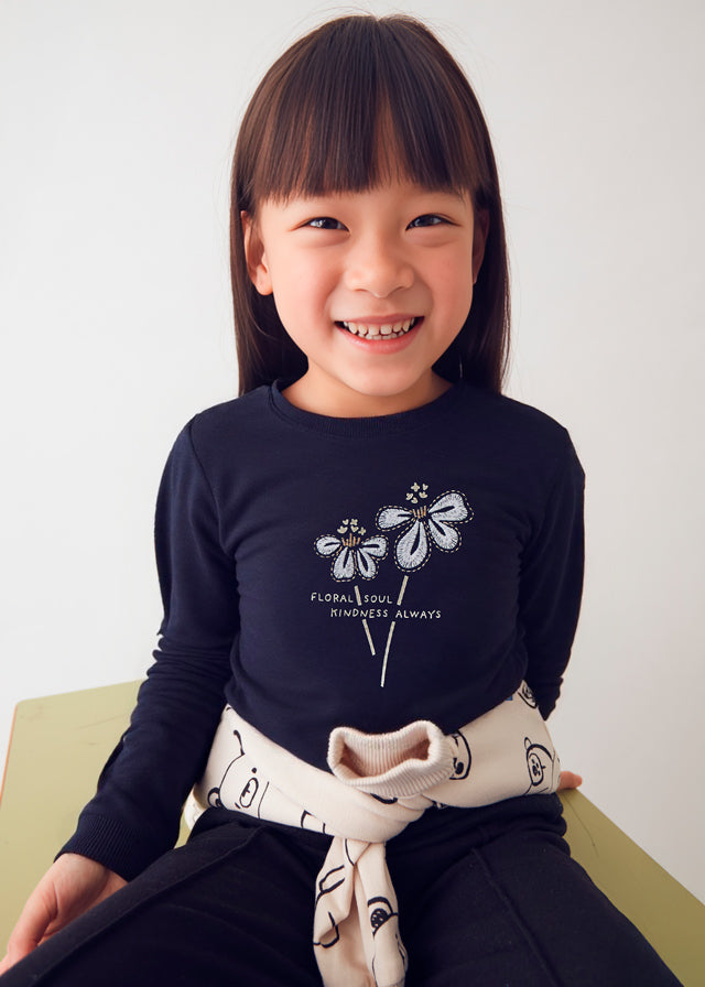 178 Mayoral Long Sleeve Flower T-Shirt