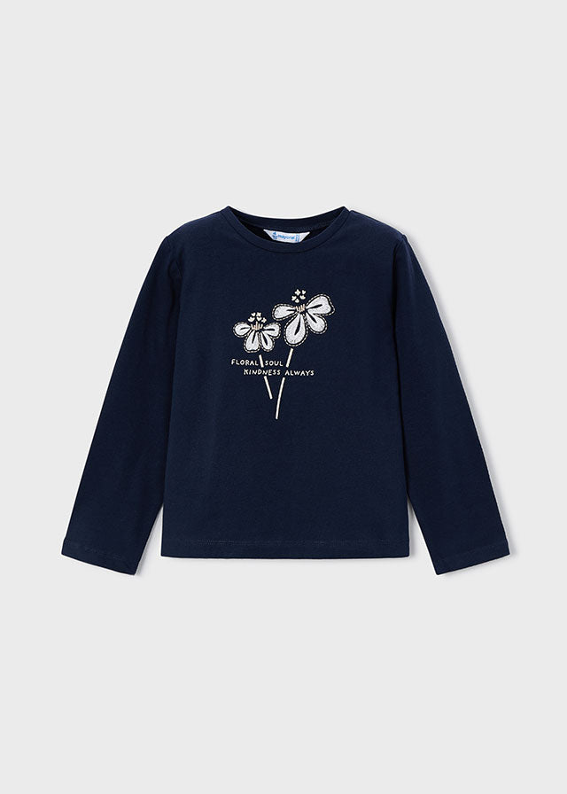 178 Mayoral Long Sleeve Flower T-Shirt