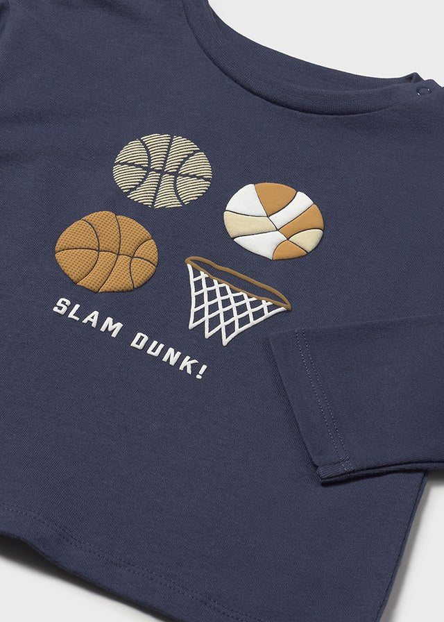 2060 Mayoral Long Sleeve printed Slam Dunk T-Shirt