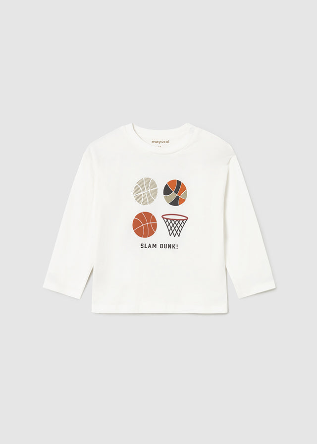 2060 Mayoral Long Sleeve printed Slam Dunk T-Shirt