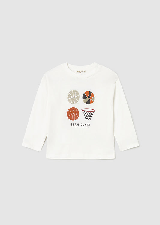 2060 Mayoral Long Sleeve printed Slam Dunk T-Shirt
