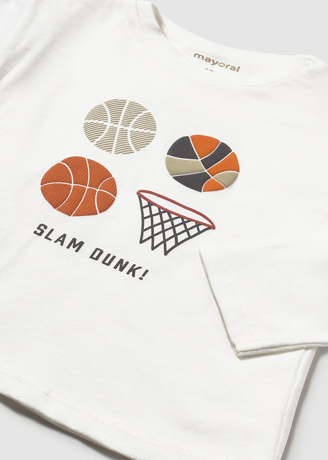2060 Mayoral Long Sleeve printed Slam Dunk T-Shirt