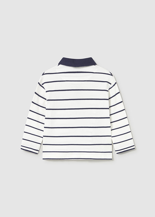 2103 Mayoral Long Sleeved Striped Poloshirt