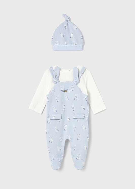 2609 Mayoral Dungaree Set with Hat