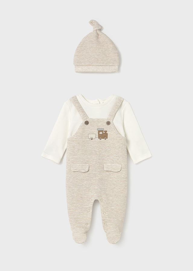 2609 Mayoral Dungaree Set with Hat